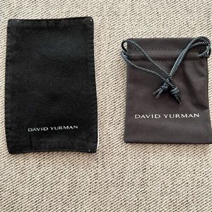Brand new David Yurman suede jewelry pouch and cloth